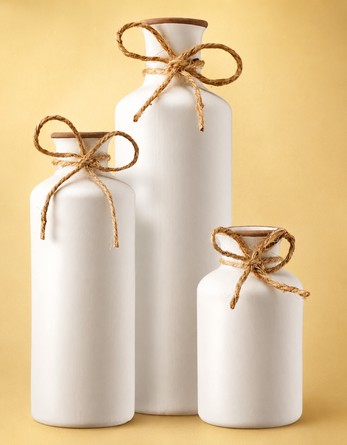 Vintage Roman White Vase - Set of 3